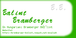 balint bramberger business card